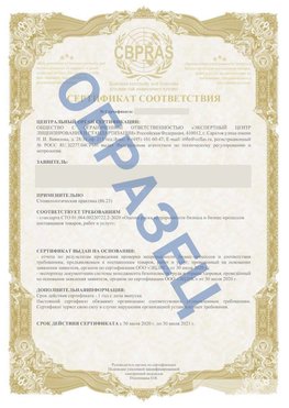 Образец Сертификат СТО 01.064.00220722.2-2020 Котлас Сертификат СТО 01.064.00220722.2-2020 